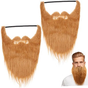 Baffi Falsi da Costume 2 Pezzi - Falsi Naso e Baffi Realistici - Autoadesivo - Accessori per Feste di Costume - Decorazioni per Mascherata - Comodo da Indossare - Finta Barba