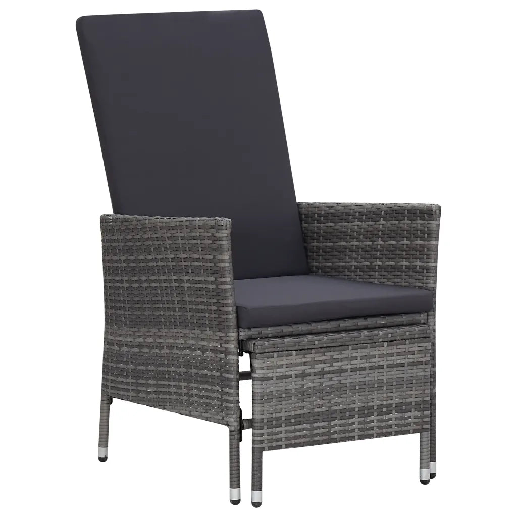 Set Divani da Giardino 2 pz | Set Salotto da Giardino con Cuscini in Polyrattan Grigio