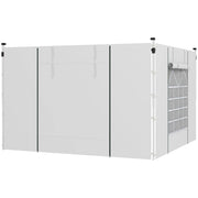 Pannelli Laterali per Tenda 295x195 cm ¨C zephmum ¨C Bianco con Finestra e Porta