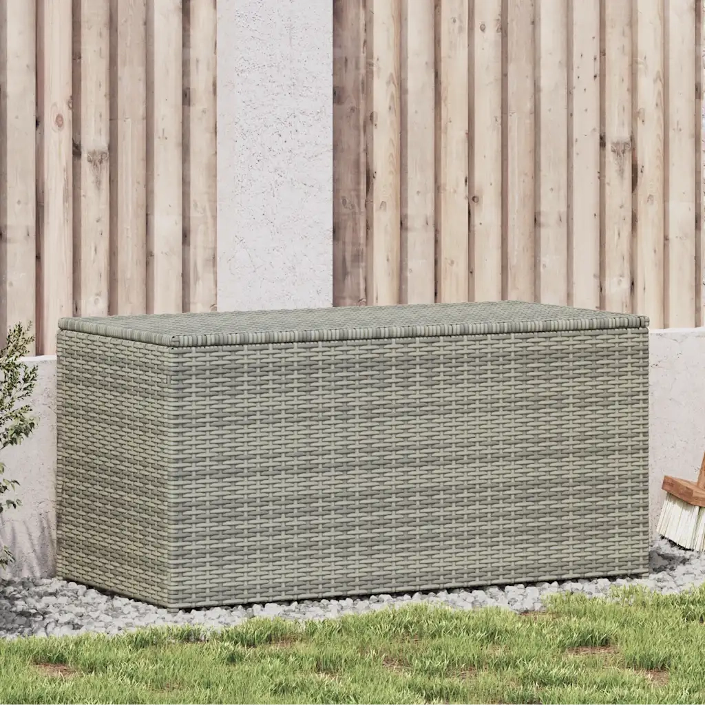 Baule da Giardino in Polyrattan 100x50x50 cm Grigio CFW7839577
