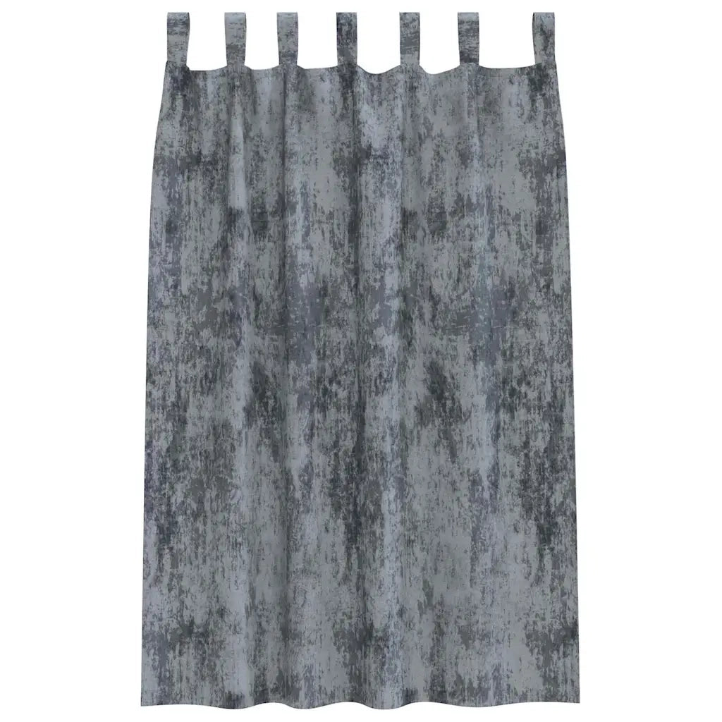 Tende in Velluto 2 pz Grigio Argento 175 x 140 cm Velluto