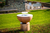 Barbecue a Legna Ø80x80 cm Primula in Acciaio Effetto Ruggine