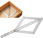 Misuratore di angolo 0-170° - Acciaio inossidabile - Goniometro-liniale - Ricerca angolare multifunzionale - Lunga durata - Qualità professionale