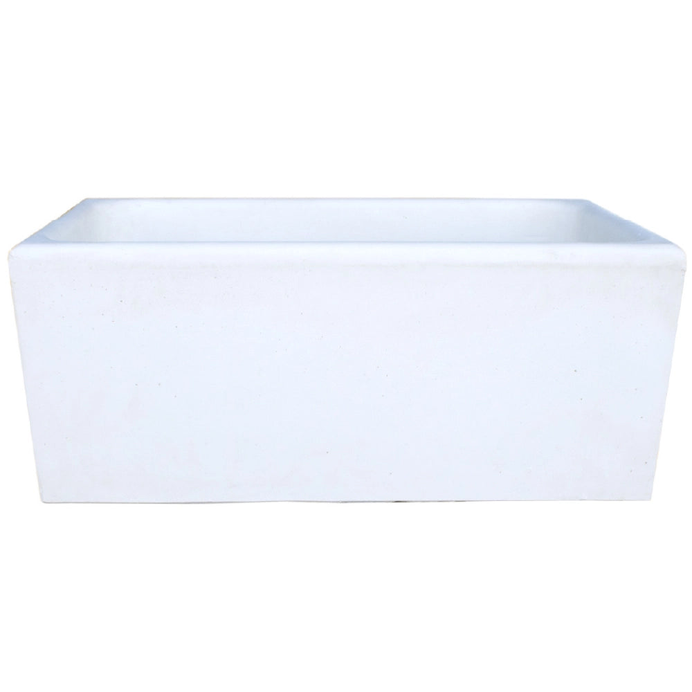 Pilozza calcestruzzo cemento serie ostuni design moderno bianco verniciabile *** misure 75 x 55 x h.30 cm, confezione 1
