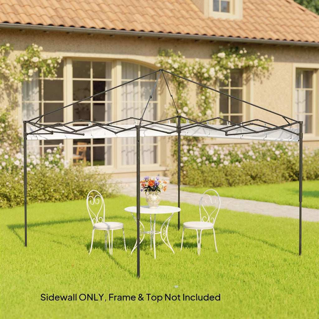 Pannelli laterali per gazebo 3x3m o 3x6m ¨C Xylo ¨C Set 2 pezzi bianco