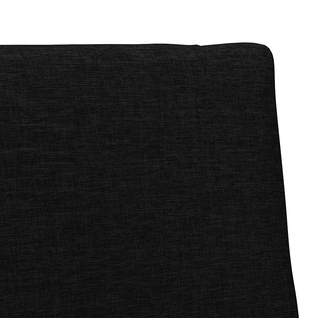Testiera imbottita Nero 100 cm Pino massello 879136