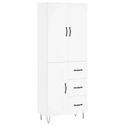 Credenza | Madia | Buffet da pranzo | Armadio da pranzo Bianca 69,5x34x180 cm in Legno Multistrato