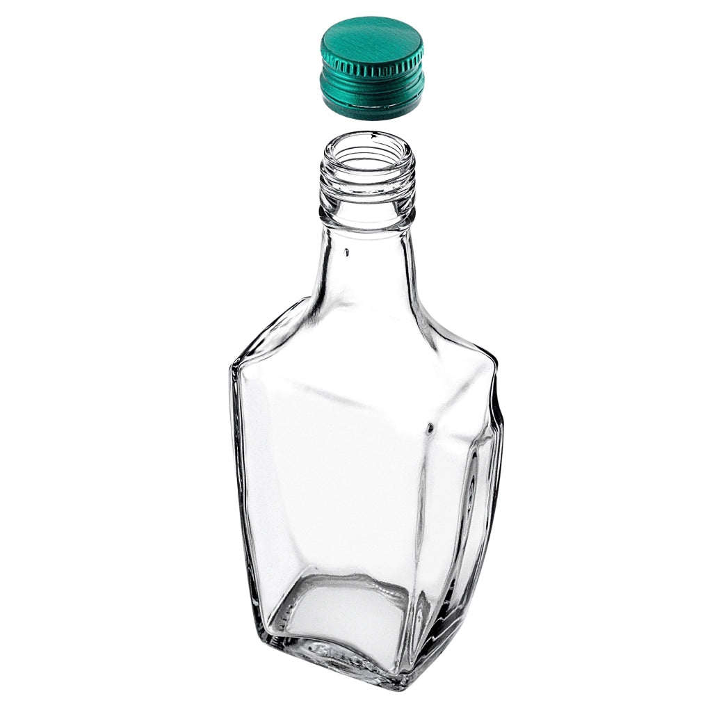 KADAX Bottiglia in Vetro per Tintura 250ml Con Tappo Verde 10pz.