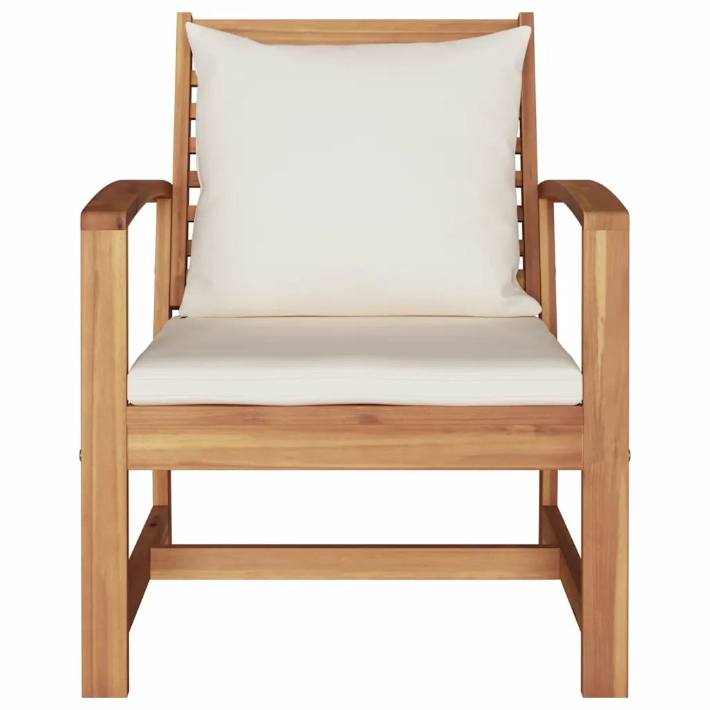 vidaXL Sedie da giardino 2 pcs Naturale 60 x 65 x 76.5 cm
