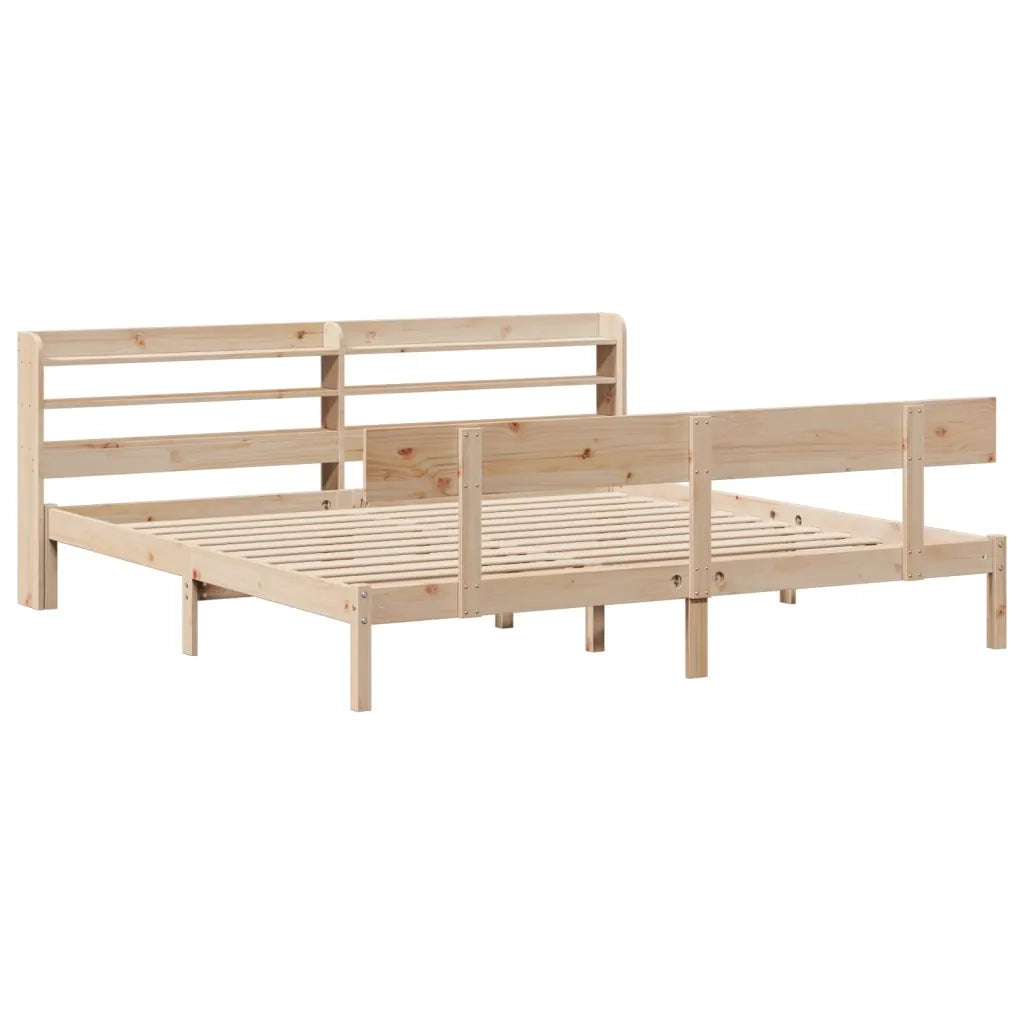 Letto senza Materasso-Struttura Letto 180x200 cm in Legno Massello di Pino 169466