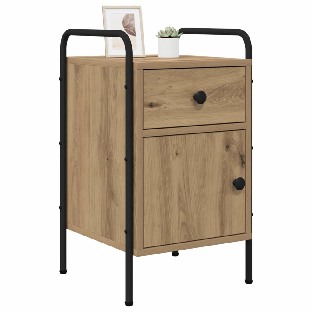 Armadio da Notte 2 pz Rovere Artigianale 35 x 36,5 x 61 cm 8007658