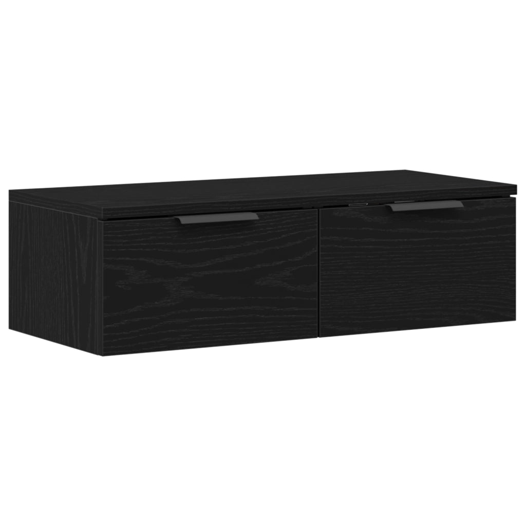 Armadio da muro in rovere nero 68x30x20 cm realizzato in legno ingegnerizzato