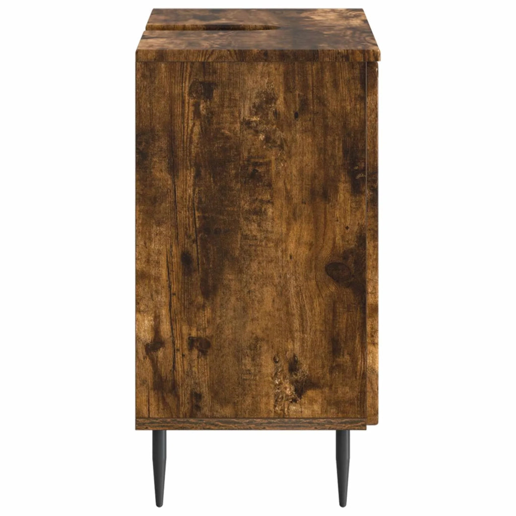 Armadio per Lavabo da Bagno ZWOLLE Rovere Fumo 896350