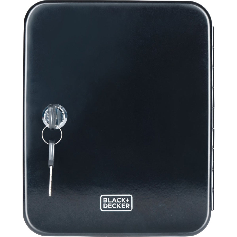 Cassetta Portachiavi Nera da Muro Serratura e Doppia Chiave 20 Ganci Ingresso Black & Decker