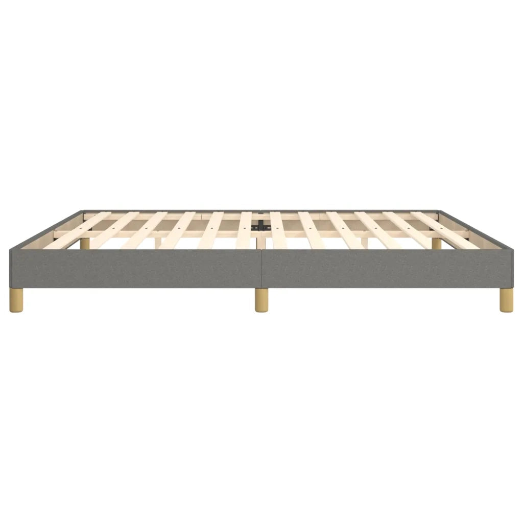 Letto matrimoniale | Letto per adulti | Giroletto senza Materasso Grigio Scuro 200x200 cm Tessuto