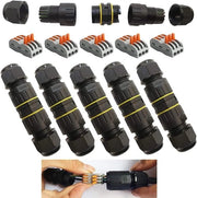 Scatola di connessione IP68 3 vie M25 connettori elettrici acqua resistente gamma di dadi 6-11 mm chiusura a vite esterna (5 pezzi)