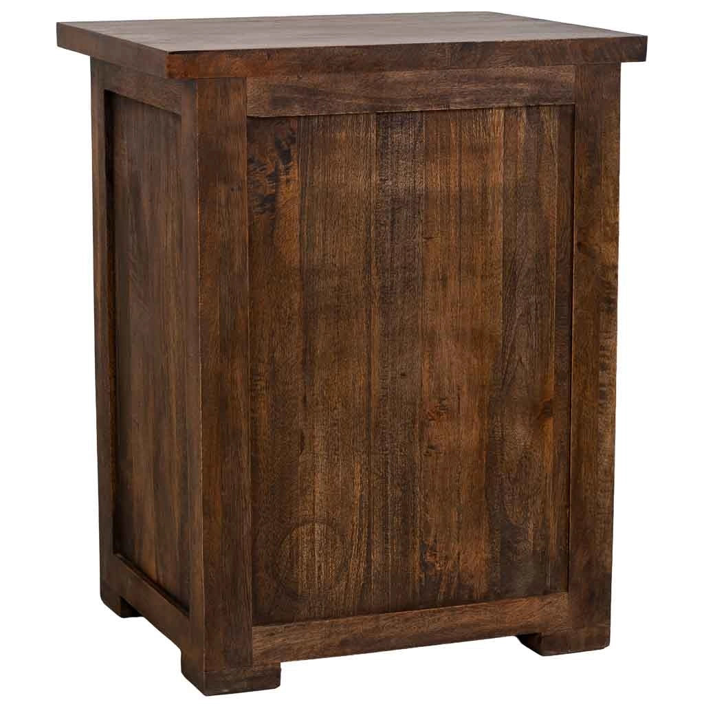 Tavolino in legno artigianale marrone 51x40x64h cm