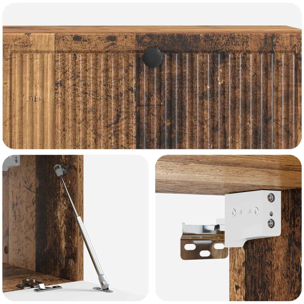Mobile Porta TV da Muro Legno antico 98 x 31 x 30 cm