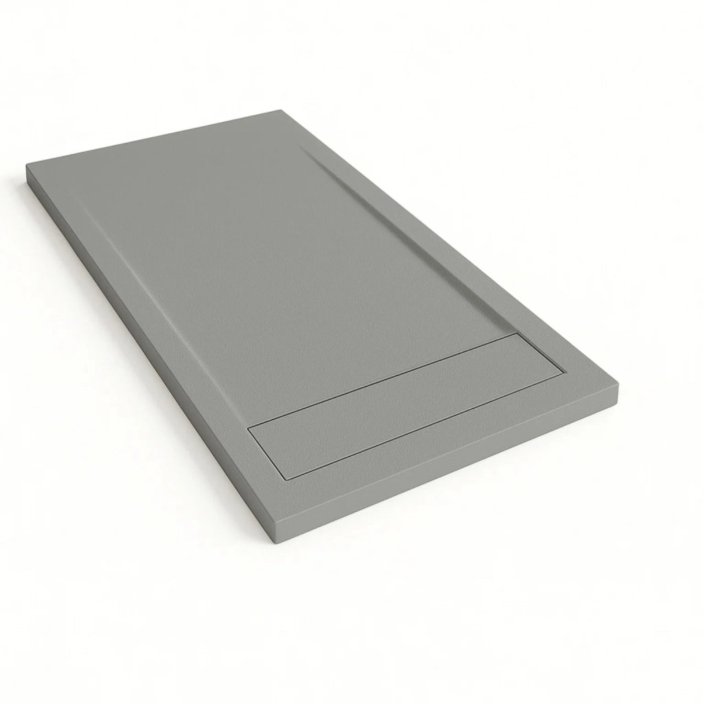Piatto doccia Bidai con bordo 70X100 cm colore Grigio cemento RAL 7005 griglia Grigio cemento
