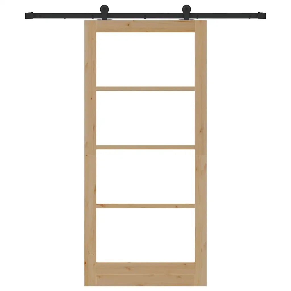 Porta scorrevole ORKDAL Naturale e Nero 93 x 202 cm 3332007
