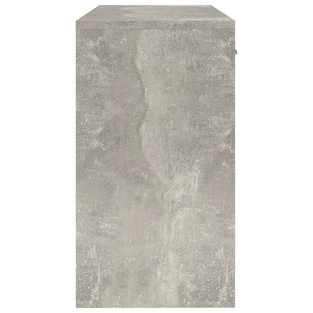 Scrivania | Tavolo da Ufficio Cassetto Grigio cemento 100x40x73cm Legno Multistrato