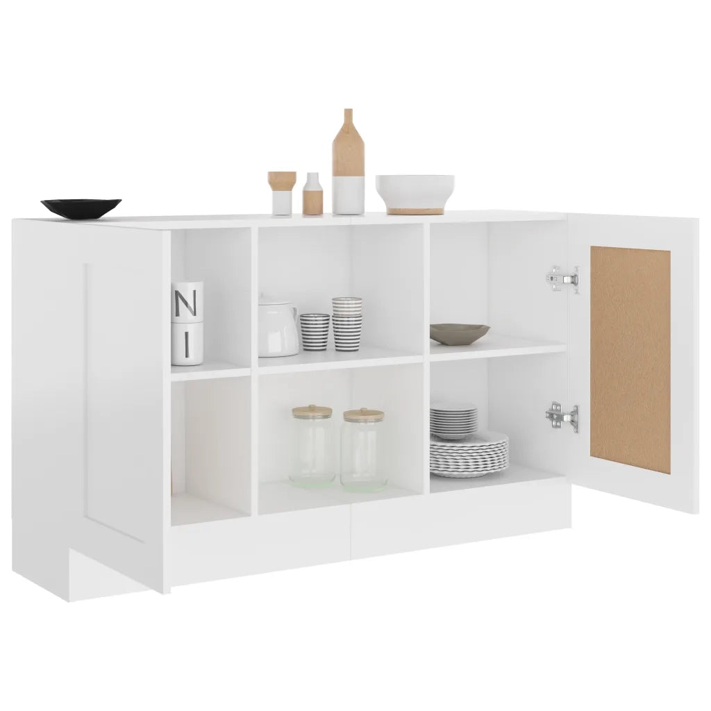 Credenza | Madia | Buffet da pranzo | Armadio da pranzo Bianca 120x30,5x70 cm in Legno Multistrato