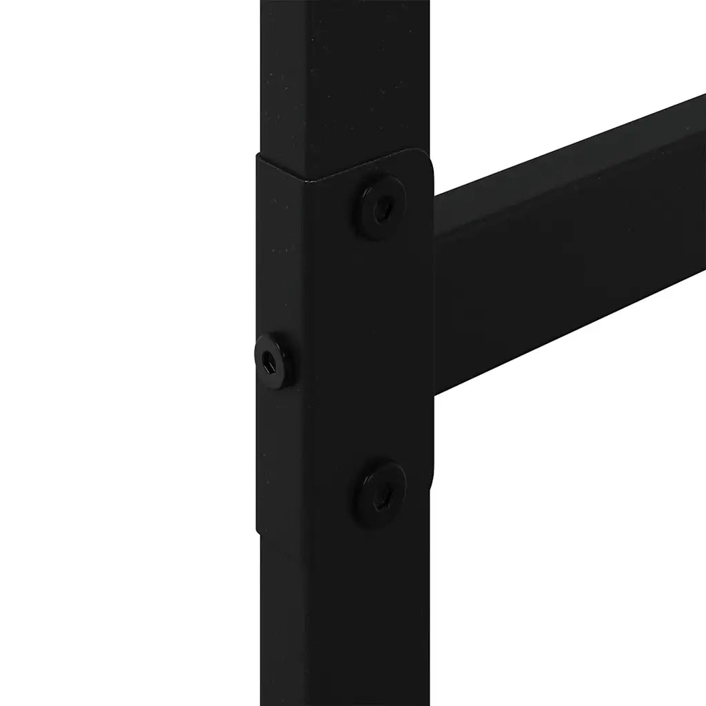 Rastrelliera per Legna da Ardere Nera 50x30x209 cm in Acciaio 4018468