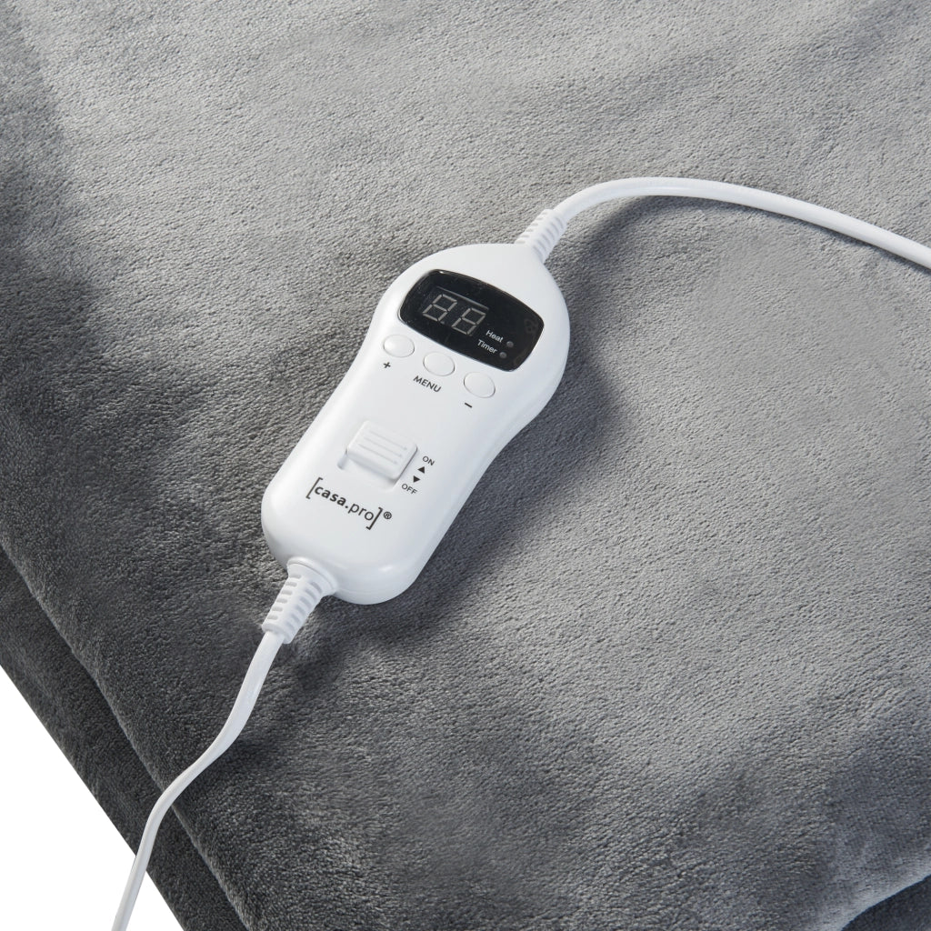 Coperta Riscaldante Archi Termocoperta Elettrica 200 x 150 cm Grigio Scuro [en.casa]