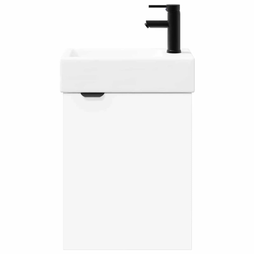 Mobile bagno con rubinetto Bianco 45,5 x 22,5 x 84 cm