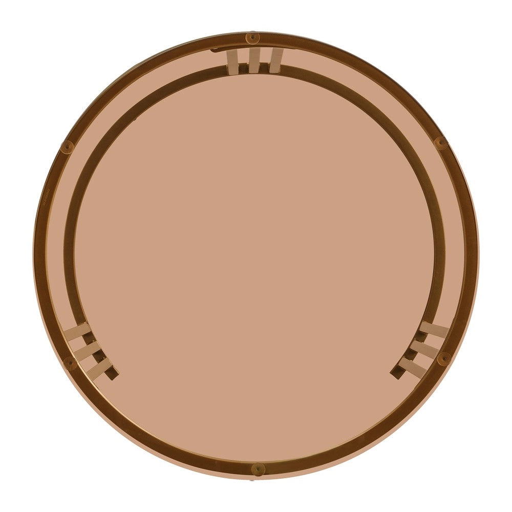 Tavolino da Caff¨¨ Rotondo Set 2 Pezzi ¨C MINIMAL ¨C MDF/Vetro Temperato, Bianco/Marrone, 70x70x45 + 50x50x40 cm