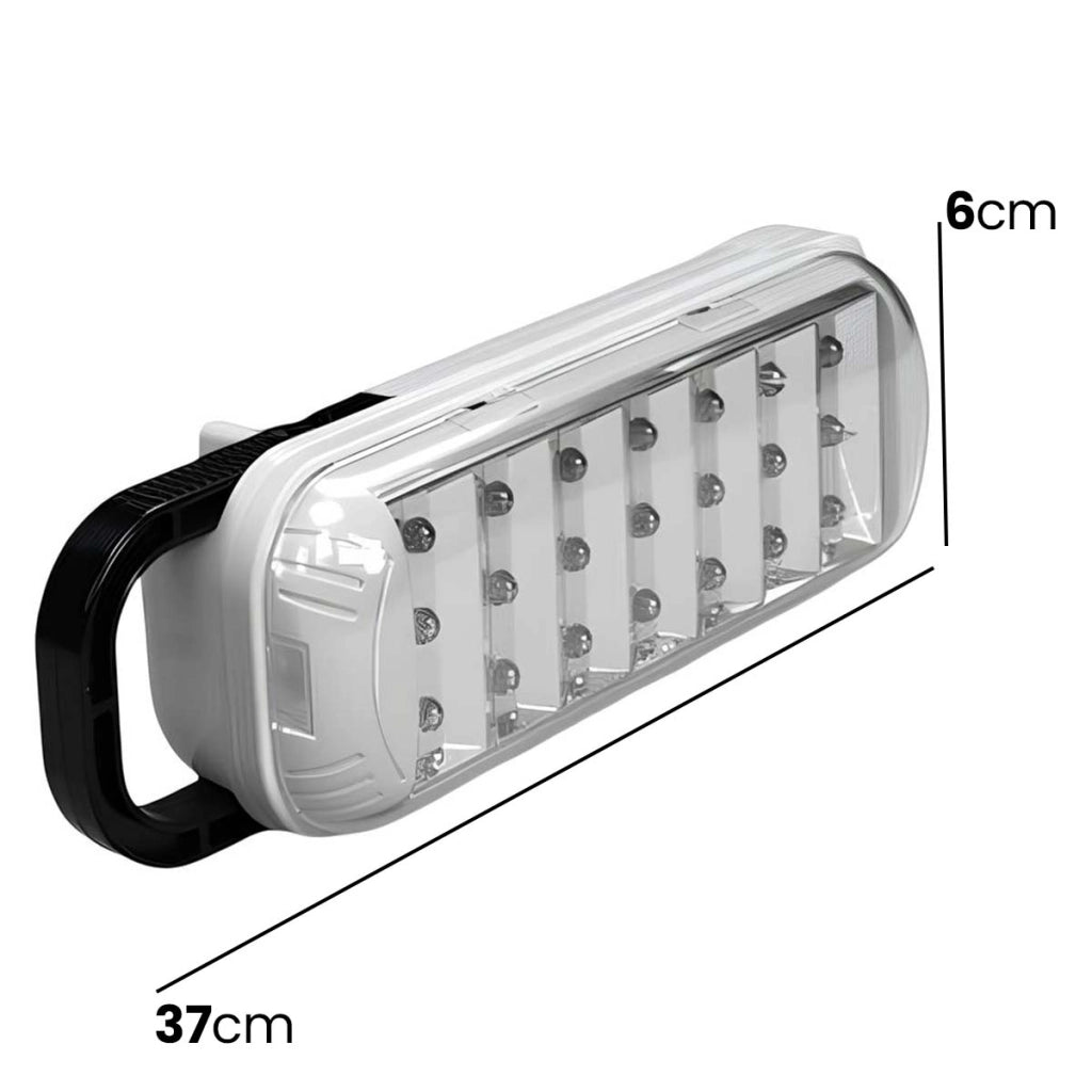 Lampada di emergenza 21 LED ad alta luminosità con maniglia per il trasporto Bianco Avizar