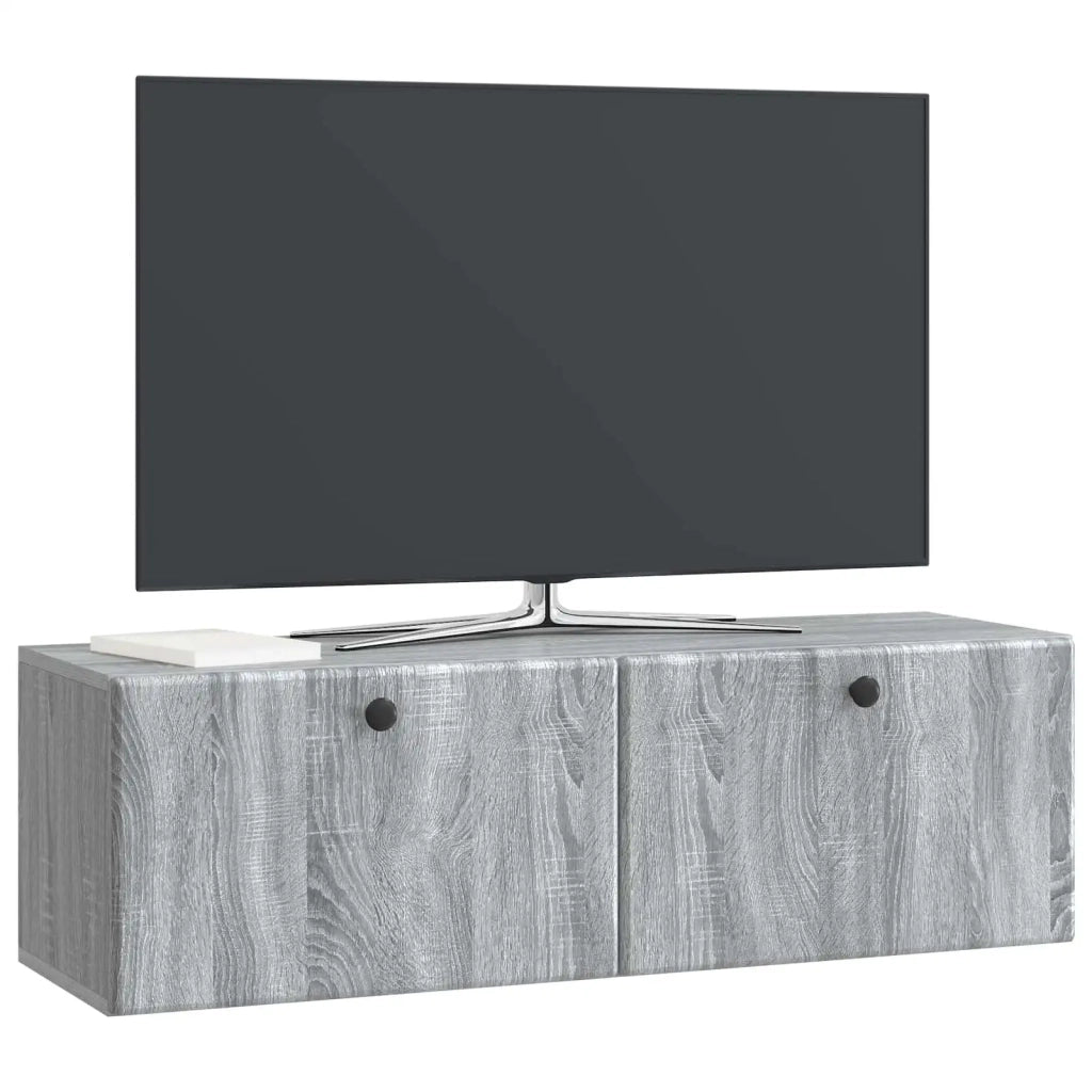 Mobile Porta TV da Muro 98 x 31 x 30 cm Sonoma grigio 899241
