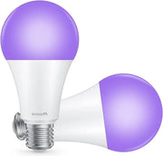 Lampade UV LED E27 nero 11W - Luce ultravioletta neon fluorescente - Illuminazione da festa - Pacchetto da 2