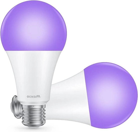 Lampade UV LED E27 nero 11W - Luce ultravioletta neon fluorescente - Illuminazione da festa - Pacchetto da 2