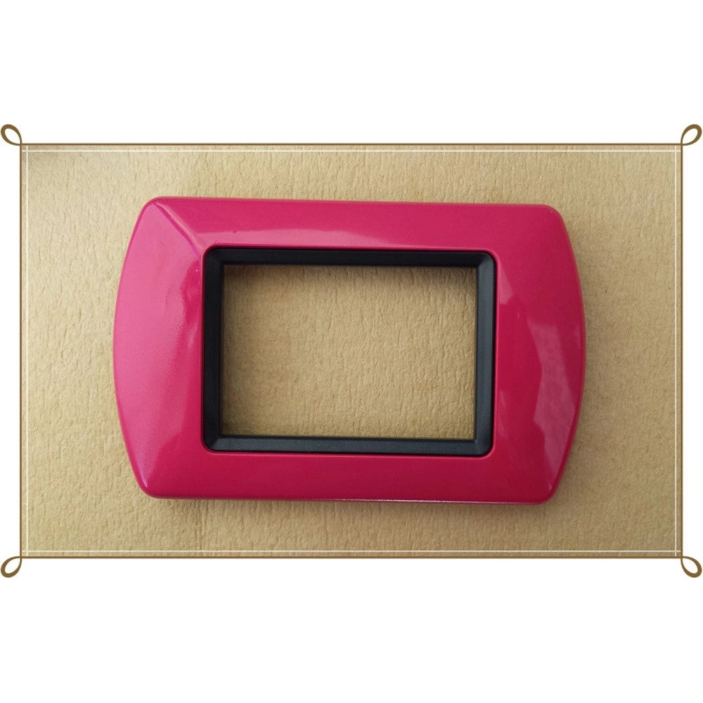 Trade Shop - Placchette Placche In Abs Compatibili Per Serie Living International Placca - Fucsia -3 Fori     -