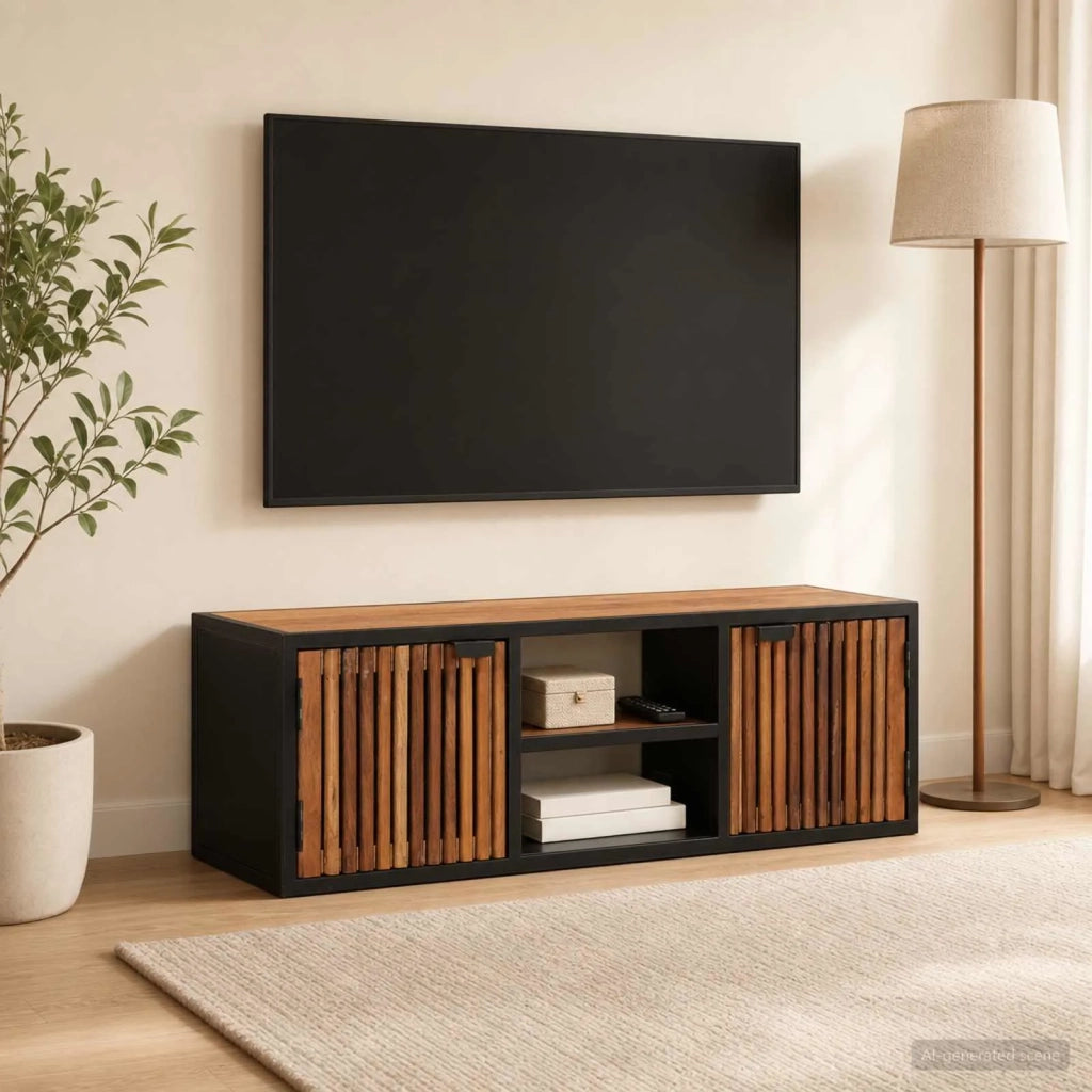 Mobile TV con lo scaffale con archiviazione 105 x 30 x 35 cm 42020095