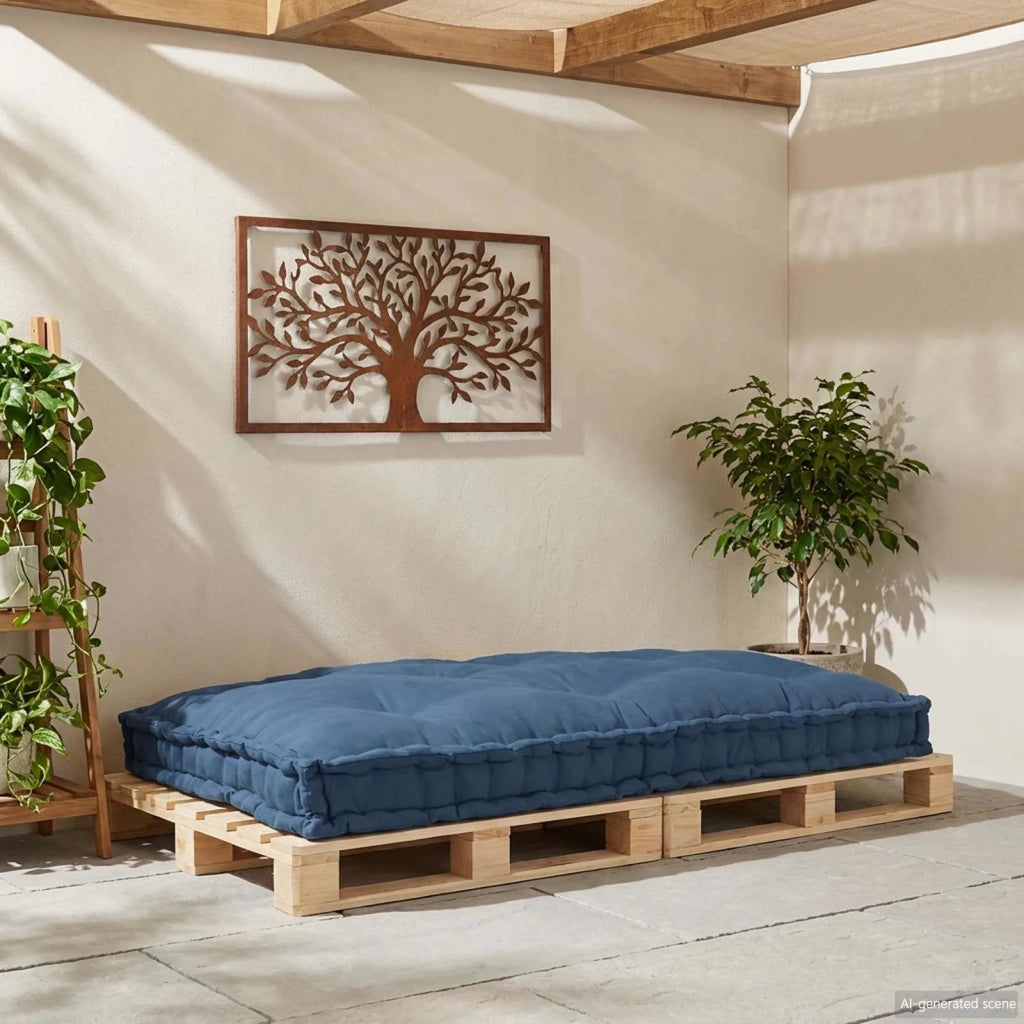 Cuscino per sedie | Cuscino per Divano Pallet Indaco 120 x 80 x 12 cm Tessuto