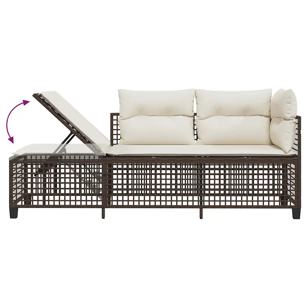 Set Divani ad Angolo 3 pz | Set Salotto da Giardino con Cuscini in Polyrattan Marrone