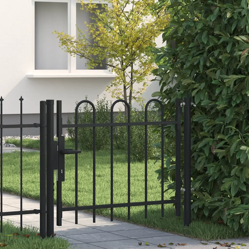 Cancello per recinzione a una porta Boxtel con parte superiore ad arco 100 x 75 cm 144361