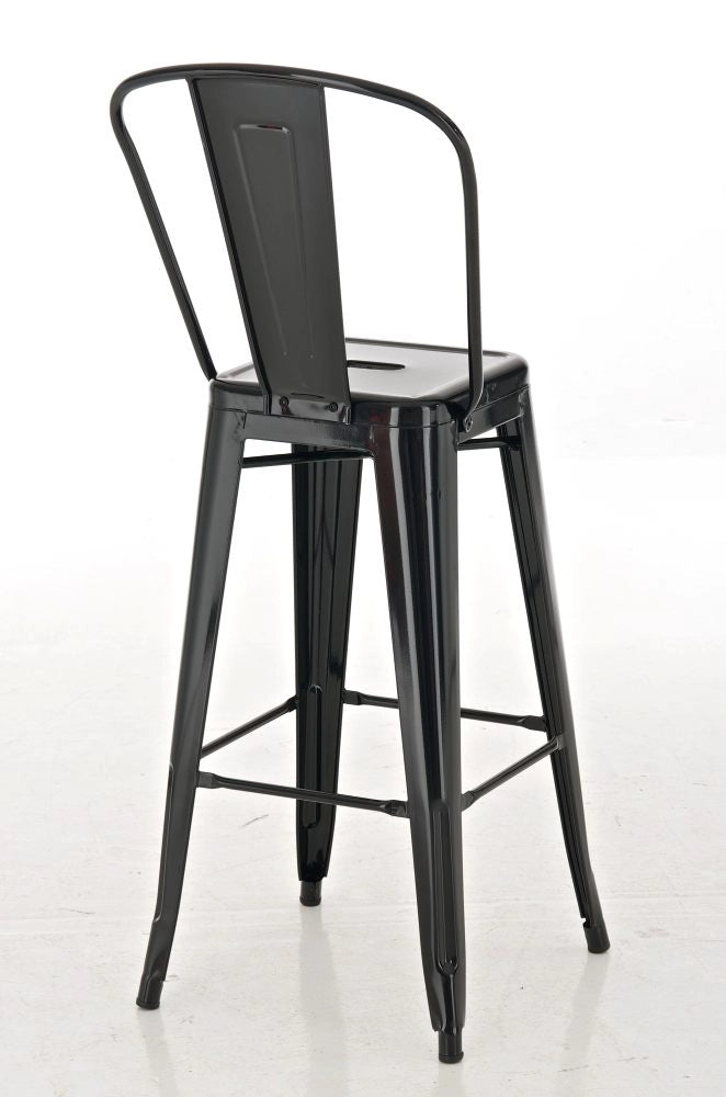 Sgabello Aiden in metallo nero
