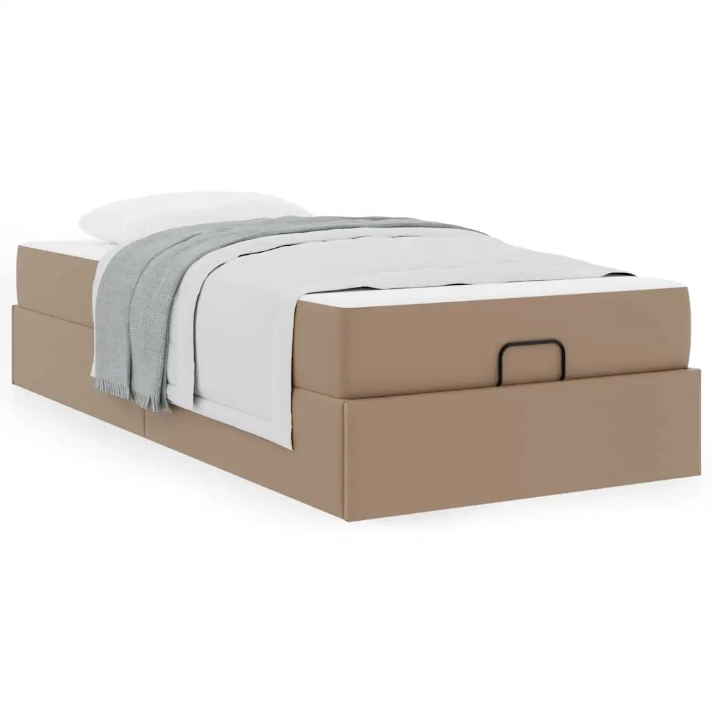 vidaXL Struttura letto con materasso Cappuccino 100 x 200 cm