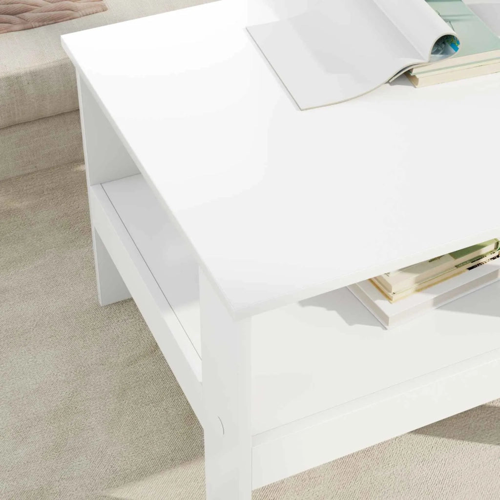 Tavolino da salotto | Tavolino da caff¨¨ | Tavolino da Soggiorno Bianco 57 x 55 x 45 cm Legno multistrato
