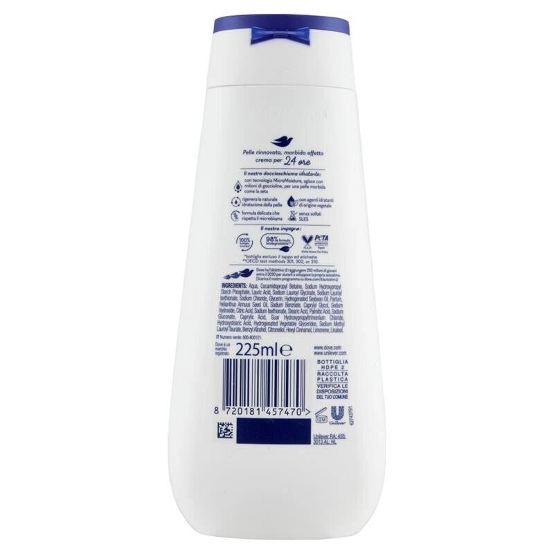 SET 6 DOVE DOCCIASCHIUMA  NUTRIMENTO INTENSO 225ML