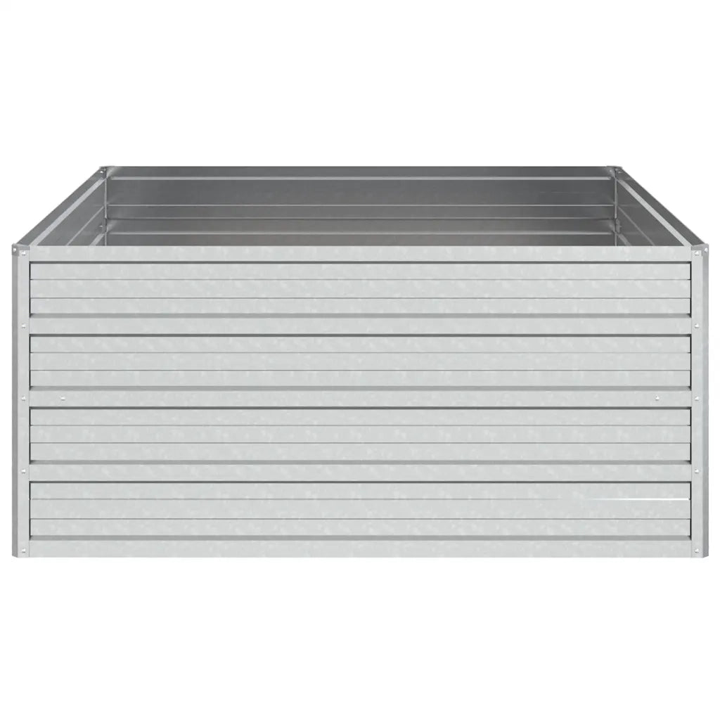 Letto Rialzato Giardino 100x100x45 cm in Acciaio Zincato Argento cod mxl 48214