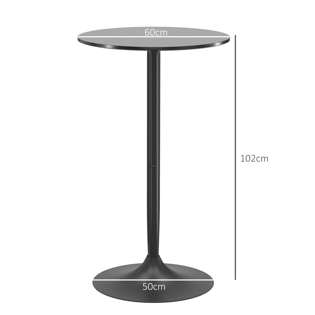 Tavolino da bar ¨C zephmum ¨C nero 60x60x102 cm