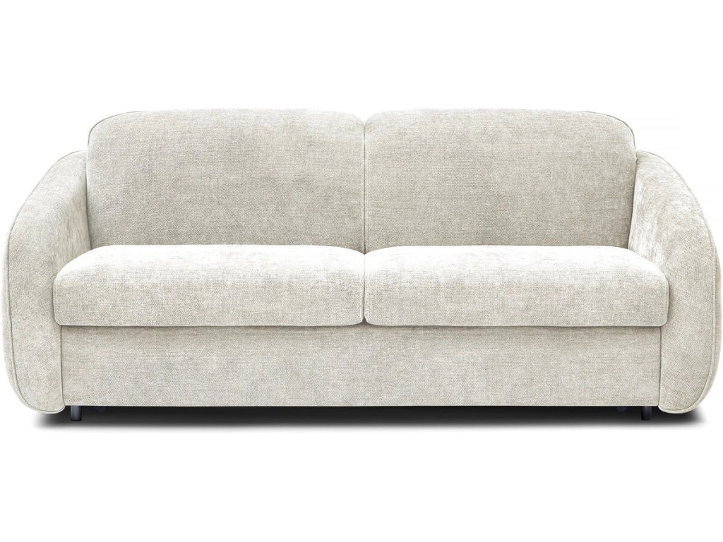 Divano trasformabile express "Laurie" in tessuto testurizzato - letto 140 cm - 3 posti - Beige