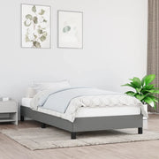 Giroletto senza Materasso-Struttura Letto Grigio Scuro 100x200 cm Tessuto 208858