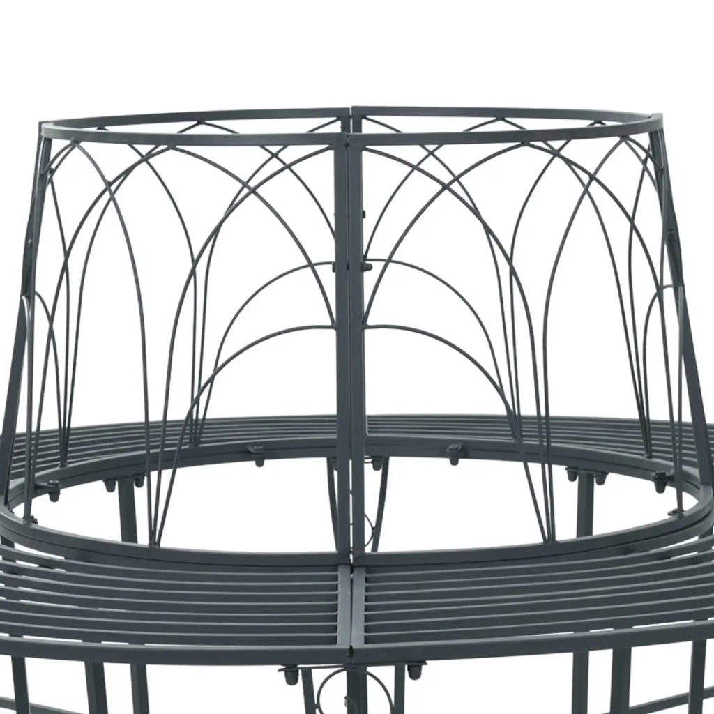 Panchina per Alberi 8-Numero di posti Ø 160 x 89 cm Acciaio 42029513