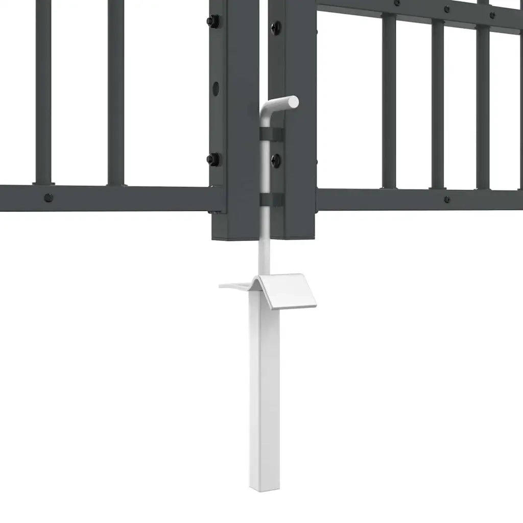 Cancello con Punta a Lancia KAMPEN 305 x 125 cm Acciaio Grigio