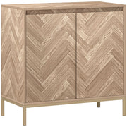 Cassettiera con 2 ante e ripiano regolabile ¨C zephmum ¨C 78x40x78 cm quercia